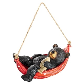 Design Toscano Summer Snooze Hanging Black Bear Statue