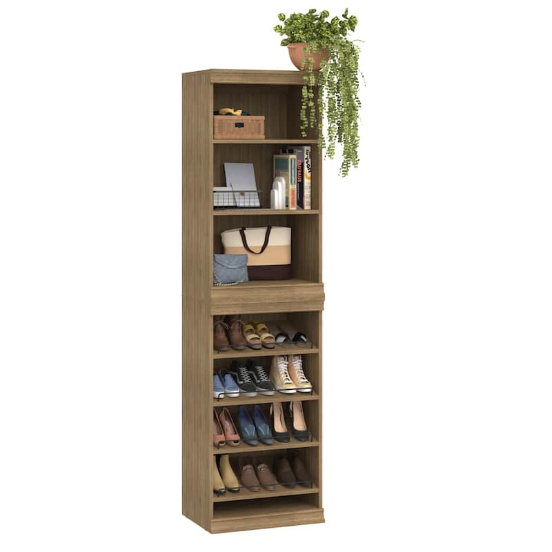 ClosetMaid Modular Storage 21.38-inch W 7-Shelf Wood Closet System with Shoe Storage
