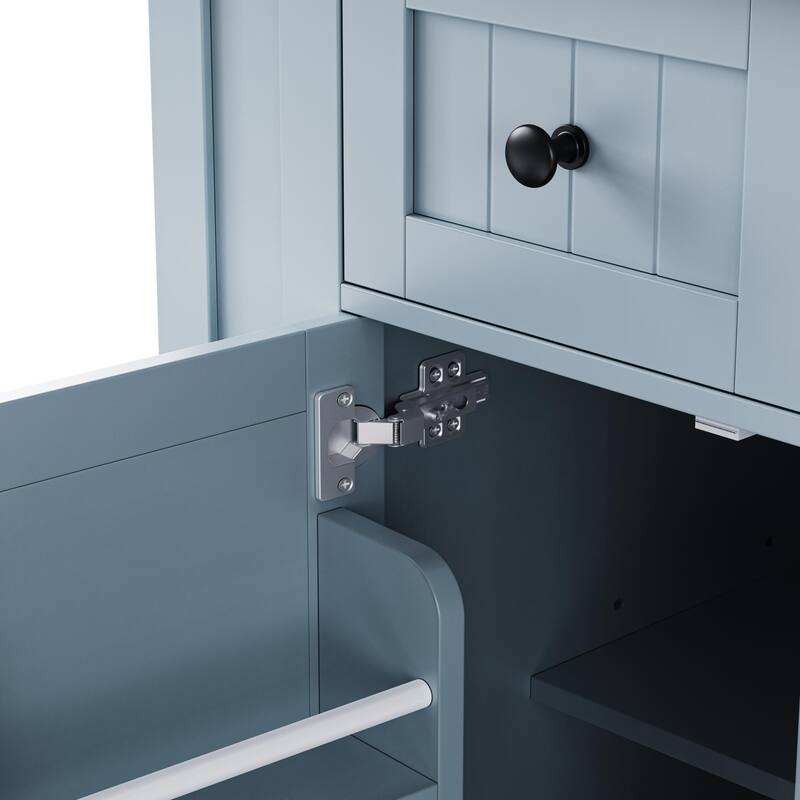 53" Large Kitchen Island with 2 Bar Stools and Power Outlet