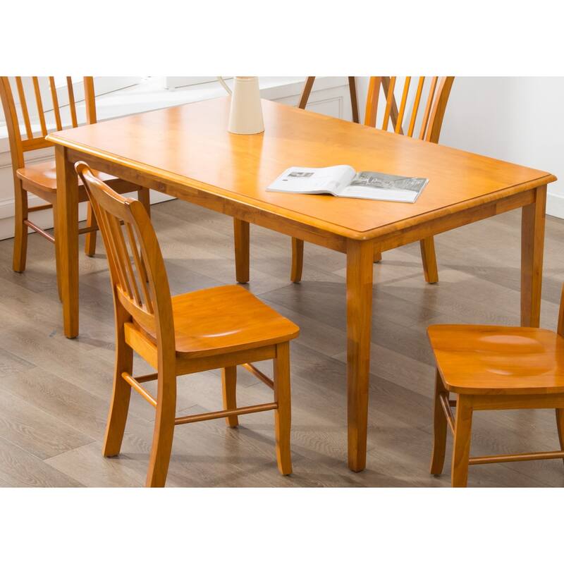 Boraam Shaker Collection Brown Wood Rustic Dining Table