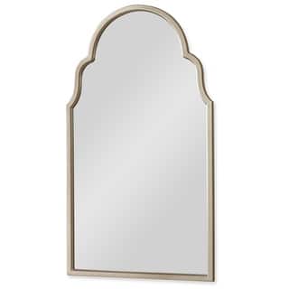 Porch & Den Arabesque Warm Silver Arched Wall Mirror