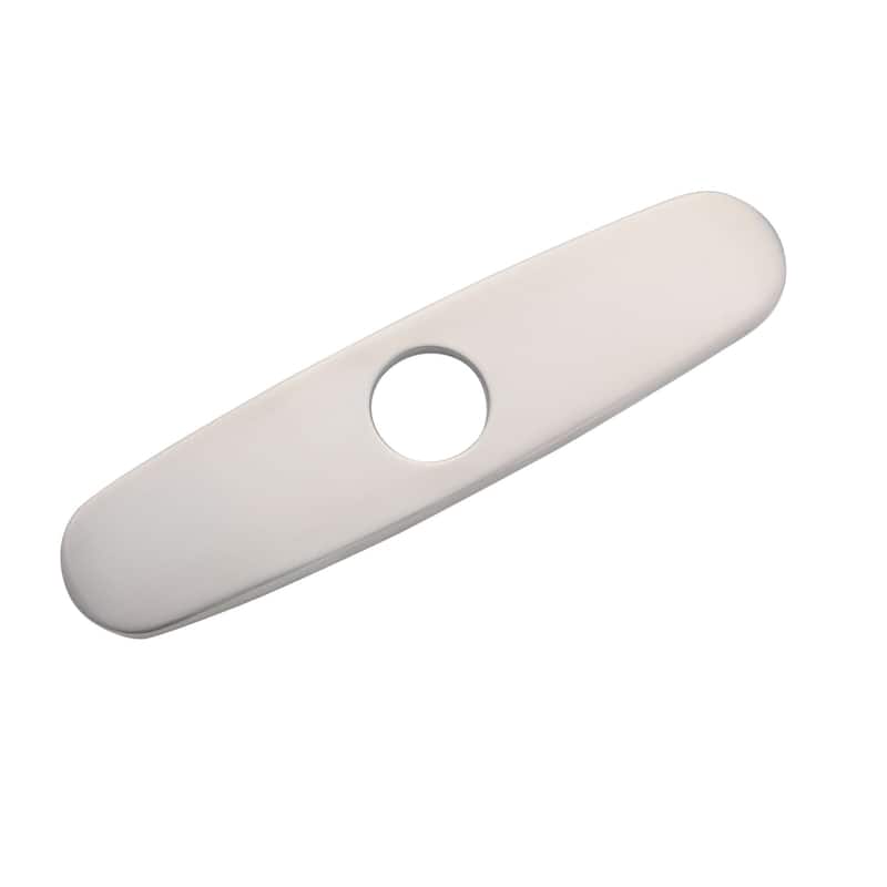 Single Hole 9.75-inch Kitchen Faucet Plate - Brushed Nickel