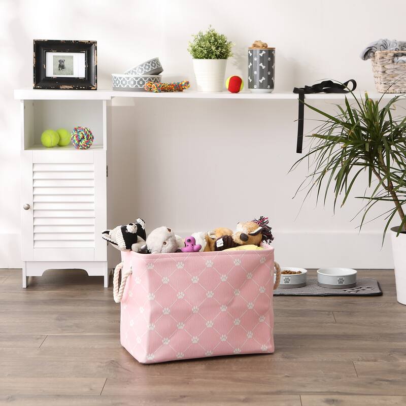 Bone Dry Polyester Pet Bin Trellis Paw