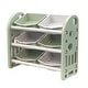 preview thumbnail 2 of 5, Kids Toy Storage Organizer with 6 Bins, Nursery Organizer Kids Furniture Set Toy Storage Cabinet Unit with HDPE Shelf and Bins