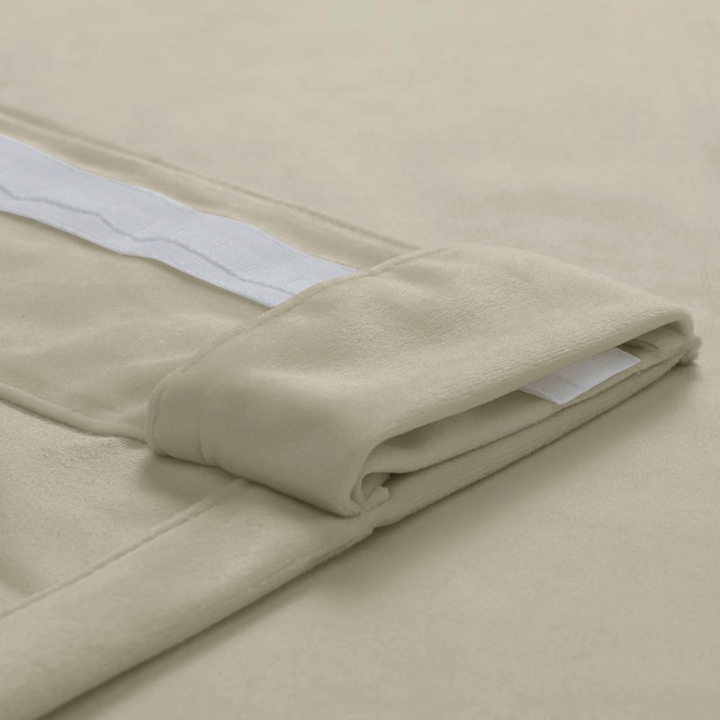Exclusive Fabrics Basic Deluxe Velvet Room Darkening Curtain Pair - 2 Panels Window Curtains