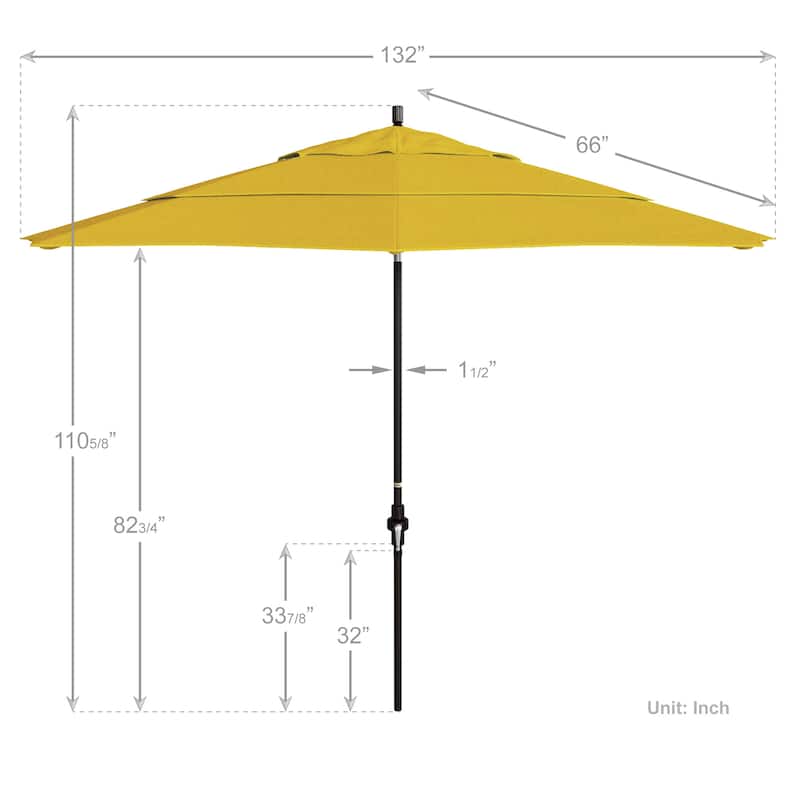 California Umbrella 11-Foot Market Umbrella in Bronze