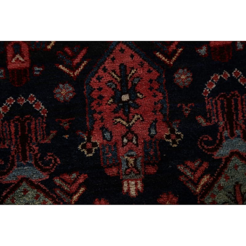 Pre-1900 Antique Bidjar Halvaei Persian Area Rug Handmade Wool Carpet - 12'2" x 19'9"