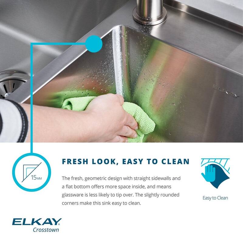 Elkay Crosstown 31-1/2" Undermount Double Basin Stainless Steel
