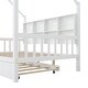 preview thumbnail 10 of 26, Wooden House Bed with Trundle and Shelf