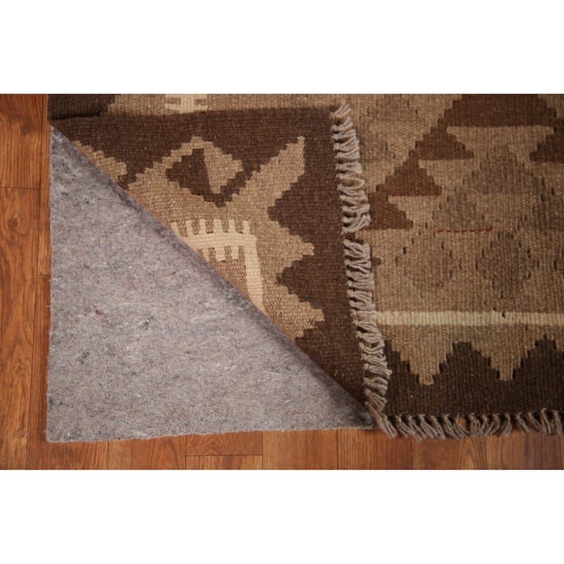 Reversible Kilim Rug Hand-woven Wool Foyer Carpet - 3'3" x 5'0"