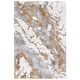 preview thumbnail 34 of 152, SAFAVIEH Horizon Shag Mukades Abstract 2.5-inch Thick Rug 6' x 8' - Grey/Gold - Rectangle