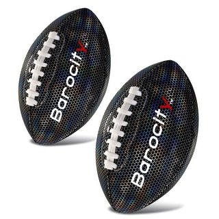 Barocity Footballs for Kids - 2 Training Balls Black Size 3 and Size 6