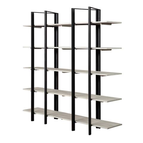 Somette Aspen Court White Rub Etagere