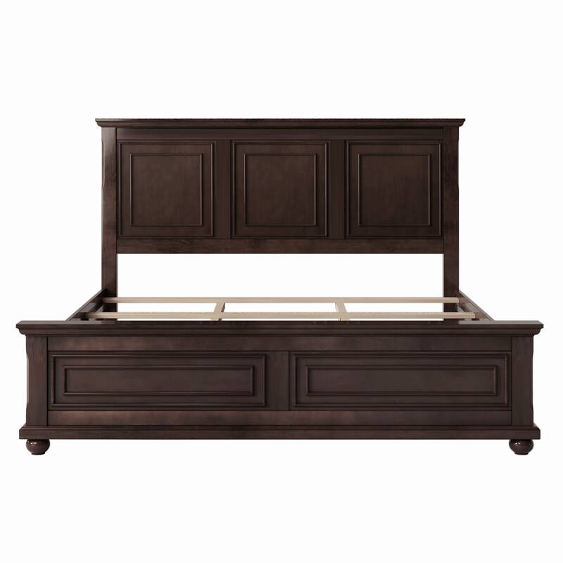Traditional Town and Country Style Pinewood Vintage King Bed Frame