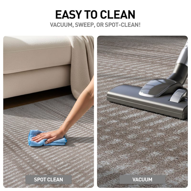 Contemporary Minimalistic Stripe LInes Area Rug