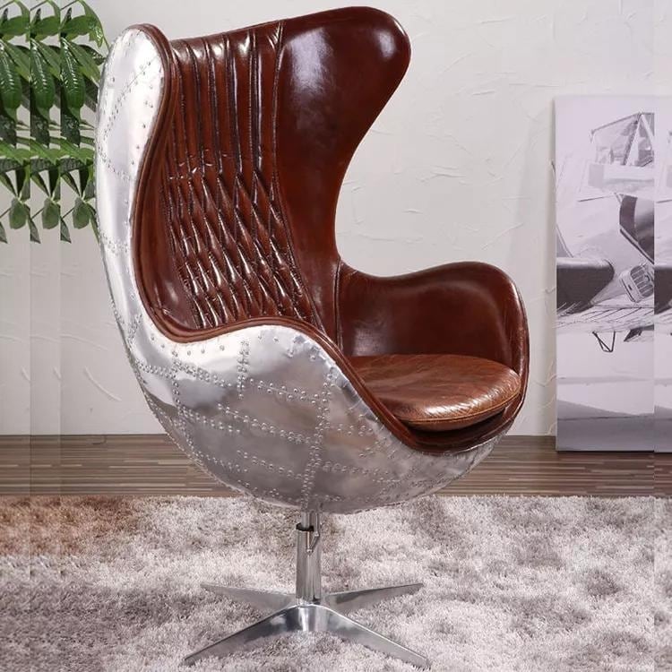 Leather egg chair best sale replica