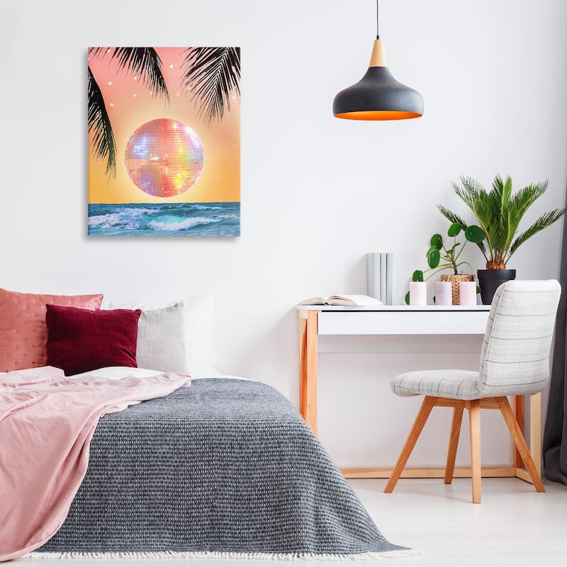 Stupell Tropical Disco Sunset Canvas Wall Art Design By Lil' Rue