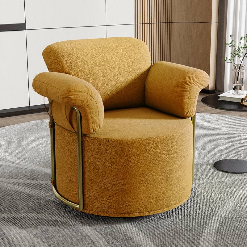360 Degree Square Swivel Accent Sofa Chair for Living Room