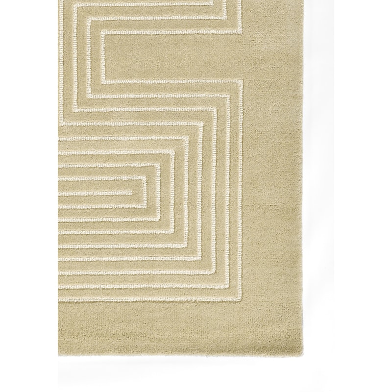 Momeni Simba Geometric Wool Area Rug - 2' 6" x 8' - Beige