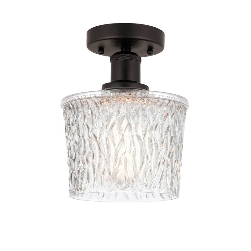 Innovations Lighting Edison Niagra - 1 Light 7" Semi-Flush Mount - Clear/Oil Rubbed Bronze