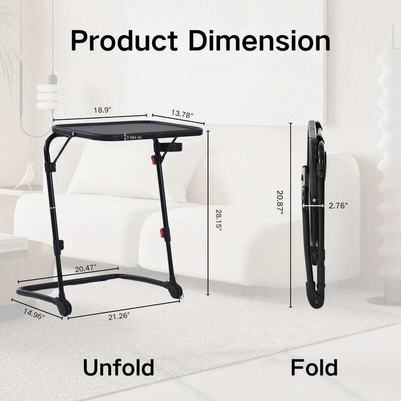 Foldable Table Portable Lightweight Desk for Home, Office, Camping Compact Design & Easy Storage