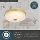 preview thumbnail 5 of 11, Preston 1-Light Dome Flush Mount LED Lighting Fixture, Clear Ribbed Glass Shade Low Ceilings, Hallway, Kitchen