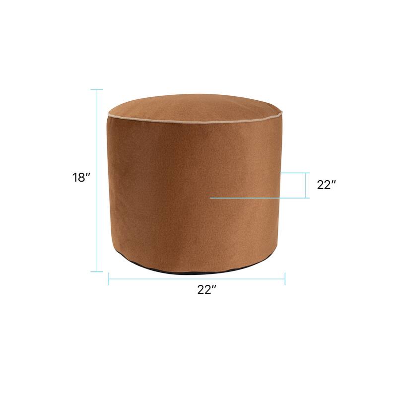 Qiviut Brown Tall Pouf