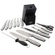 preview thumbnail 14 of 13, Oster Edgefield 14 Piece Stainless Steel Cutlery Knife Set with Black Knife Block