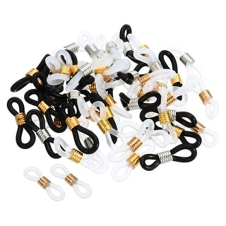 50pcs Eyeglass Chain Connector Silicone Strap Holder Chain End Loop ...