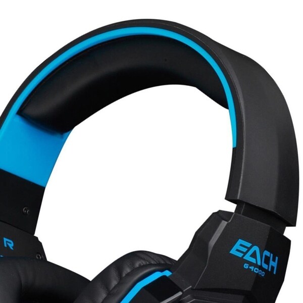 3.5mm Stereo Headphone with Mic for PC Laptop EACH G4000 Gaming Headset LED USB