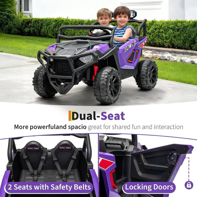 24V Ride On Toys 2 Seater Electric UTV Car Toy for Big Kids, Green