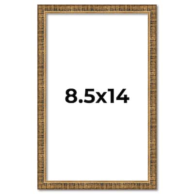8.5x14 Frame Gold Solid Wood Picture Frame - Complete Modern Photo