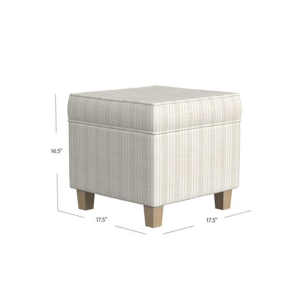 dimension image slide 13 of 15, Carson Carrington Birkerod Square Lift-off Storage Ottoman