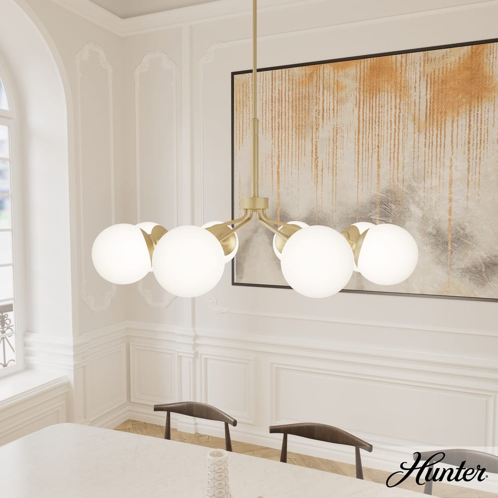 Hunter Hepburn Chandelier - Dining Room, Entry - Retro/Minimalistic, Sputnik