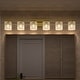 preview thumbnail 1 of 16, Acroma 6-light Modern Statement Crystal Bathroom Vanity Light - 45 inches