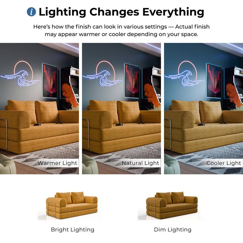 247 Shop At Home Sorai Modern Chenille Foam Modular Sofa with Pillows