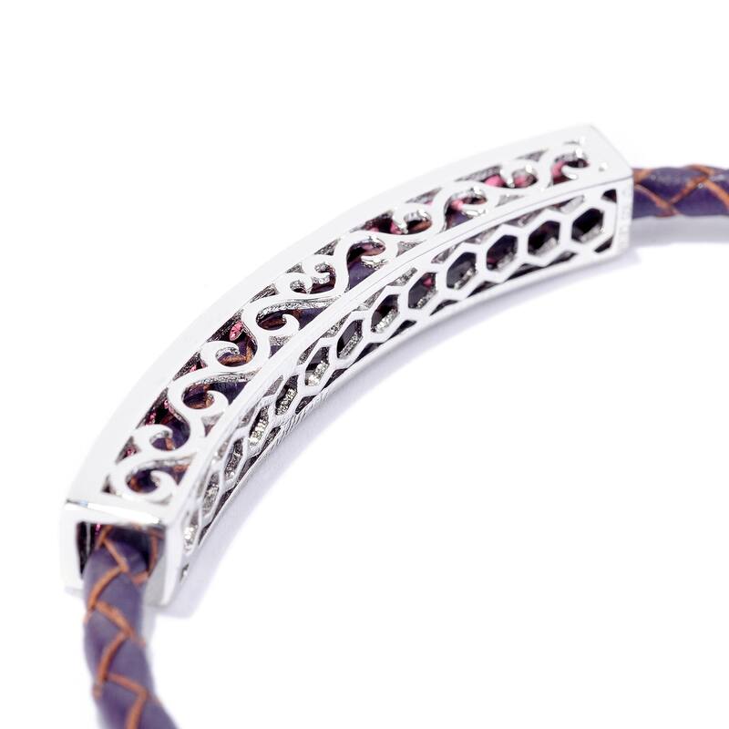 925 Sterling Silver Rhodolite Garnet Bracelet