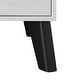 preview thumbnail 6 of 27, CraftPorch Corduroy 4-pieces Mid-Century Modern White Bed with Light Grey Furniture Bedroom Set