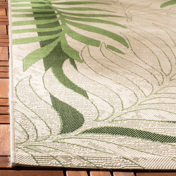 Safavieh Courtyard Rhonda Botanical Indoor Outdoor Patio Backyard Rug Overstock 6551577