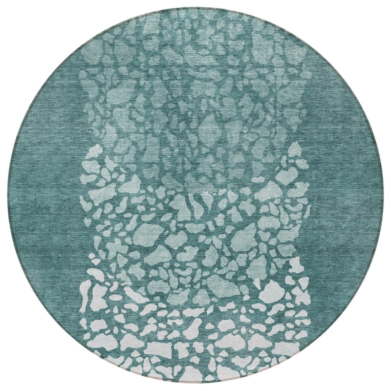 HomeRoots Abstract Transitional Rectangle Outdoor Rug