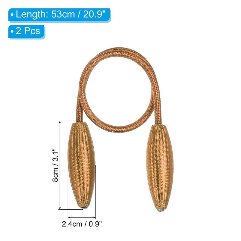 2Pcs Curtain Tiebacks Clips Decorative Window Drape Twist Tie Backs - Orange