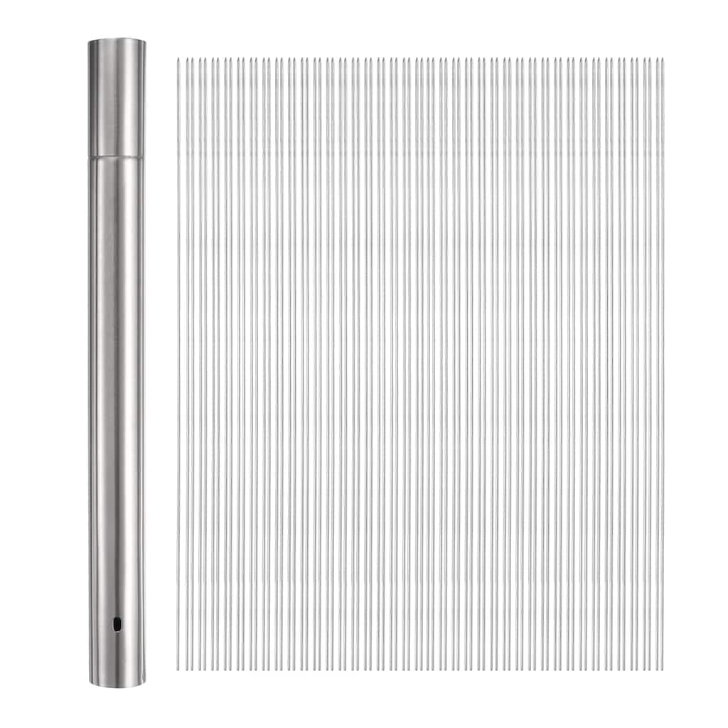 100pcs Kebob Skewers 40cm x 3.5cm Round Sticks with Tube Storage - 40cm x 3.5cm