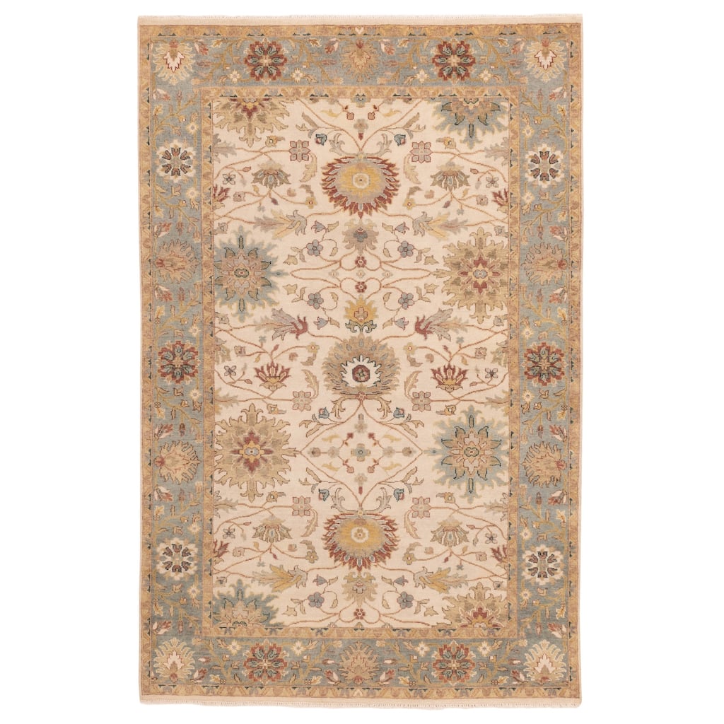 ECARPETGALLERY Hand-knotted Jules Serapi Ivory Wool Rug - 5'10 x 9'0