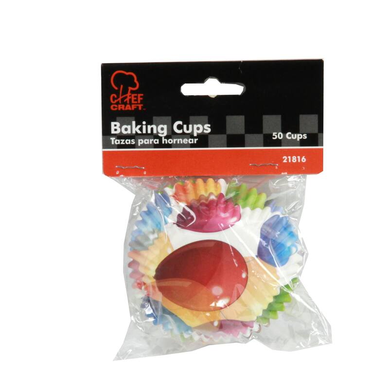 Chef Craft Birthday Balloon-Patterned Paper Baking Cups, 50 Count Cupcake Liners - 50 Pack