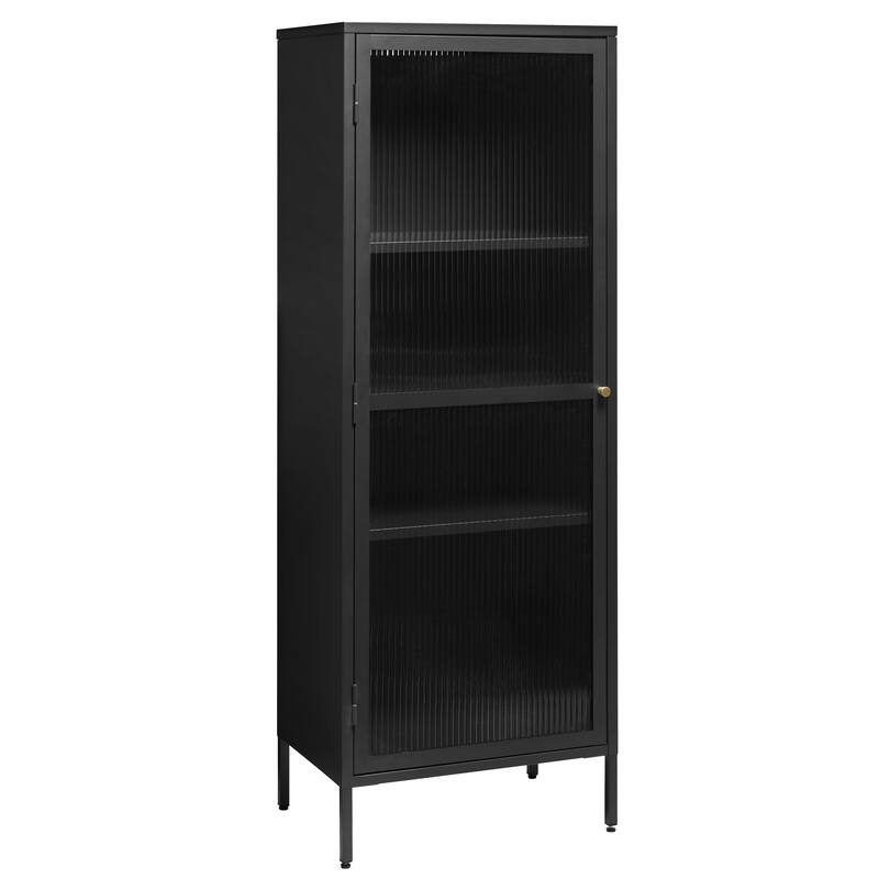 Rye Studio Brianne Modern Metal & Glass 63" Display Cabinet