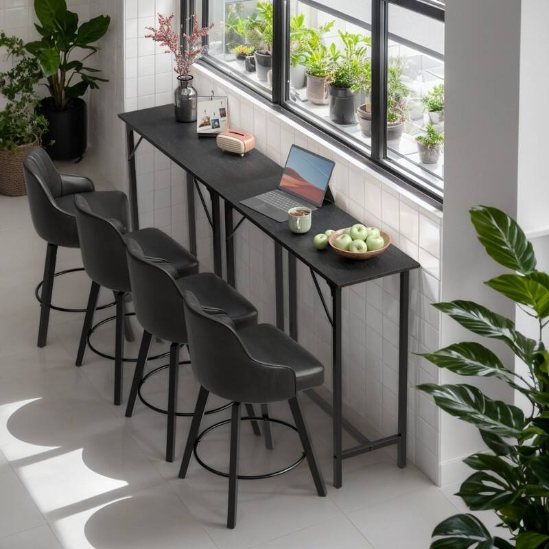 43'' Counter Height Bar Table Rectangular Pub Table Sofa Table - N/A