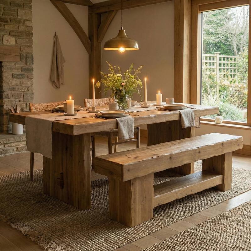 63 Inch Solid Wood Shoe Bench for Entryway, Kitchen Dining Room Bench, Farmhouse Style - 62.99" L x 15.74" W x 23.62" H