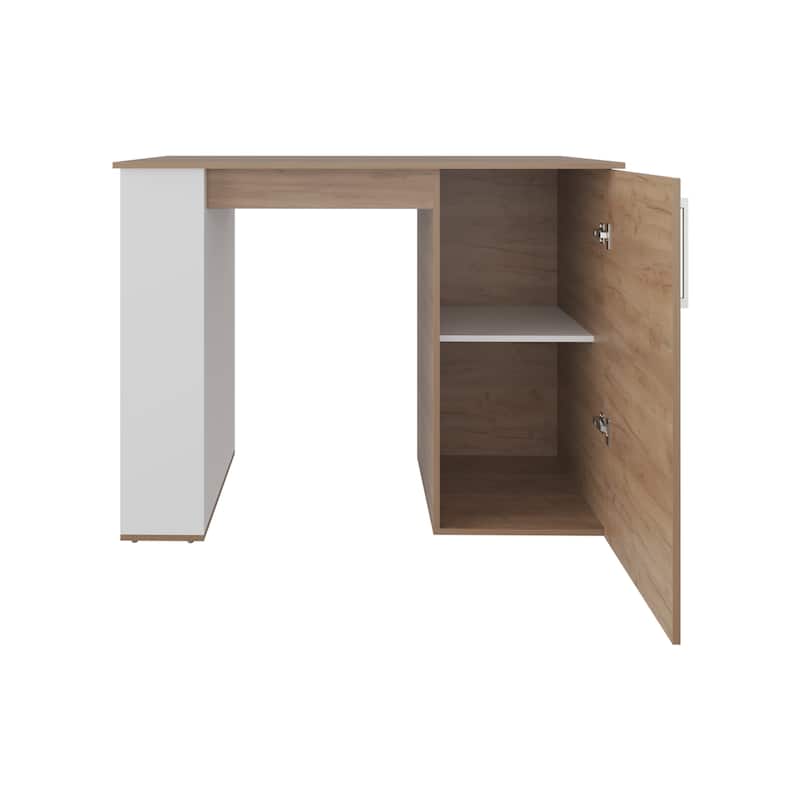 Kitchen Island, 1 Door, 5 Shelves