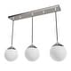 preview thumbnail 4 of 2, Hunter Hepburn 3 Light Cluster Ceiling Light - Kitchen, Island, Dining Room - Globe, Orb - Mid-Century Modern, Art Deco