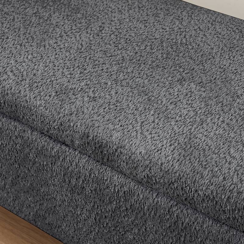 Modern Oval Storage Bench with Large Storage Space